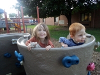 Gemma  & Jax at the playground
